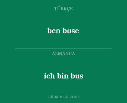 ich bin bus - ben buse
