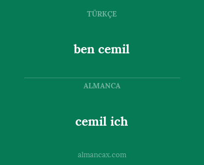ben cemil - cemil ich