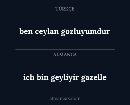 ben ceylan gozluyumdur - ich bin geyliyir gazelle
