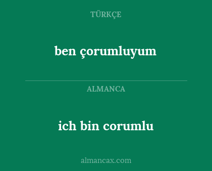 ben çorumluyum - ich bin corumlu