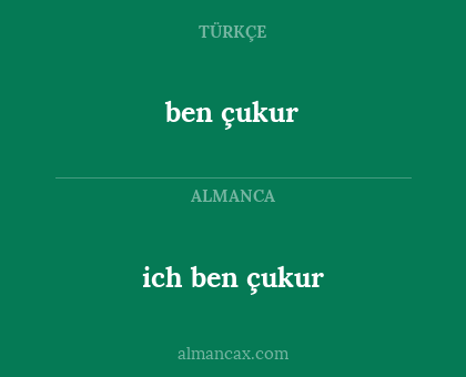 ich ben çukur - ben çukur