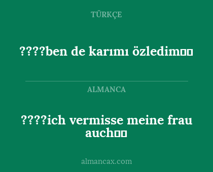 ????ich vermisse meine frau auch❤️ - ????ben de karımı özledim❤️