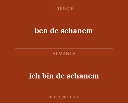 ben de schanem - ich bin de schanem