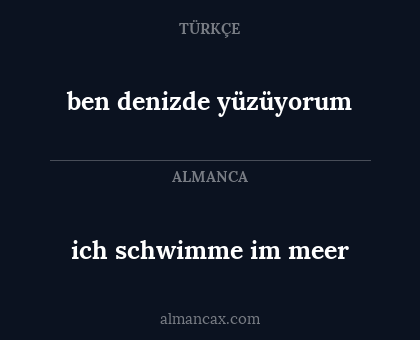 ich schwimme im meer - ben denizde yüzüyorum