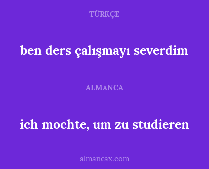 ben ders çalışmayı severdim - ich mochte, um zu studieren