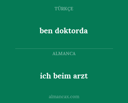 ben doktorda - ich beim arzt