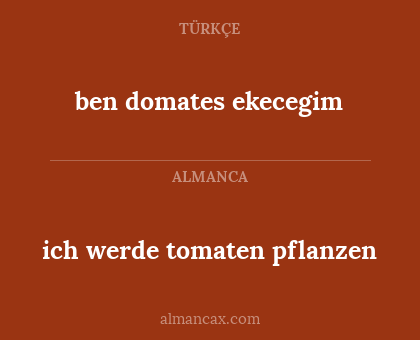 ben domates ekecegim - ich werde tomaten pflanzen