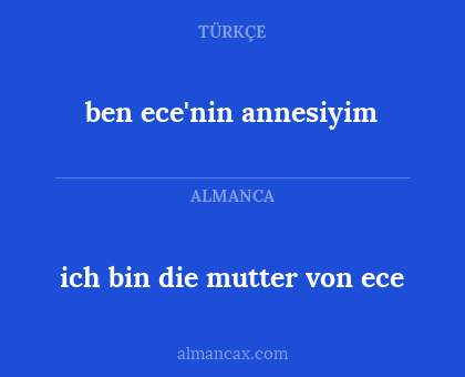ben ece'nin annesiyim - ich bin die mutter von ece