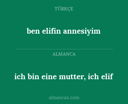 ich bin eine mutter, ich elif - ben elifin annesiyim