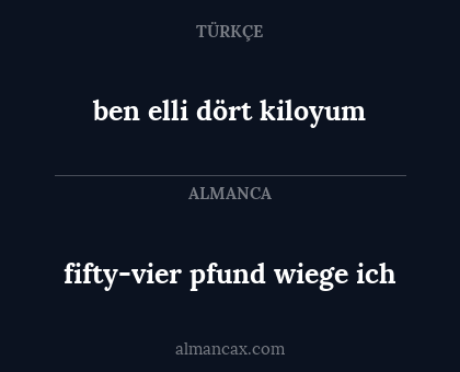 fifty-vier pfund wiege ich - ben elli dört kiloyum