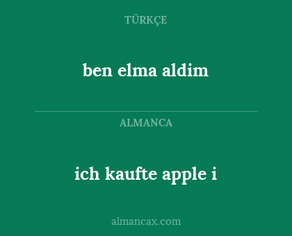 ben elma aldim - ich kaufte apple i