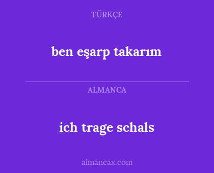 ben eşarp takarım - ich trage schals