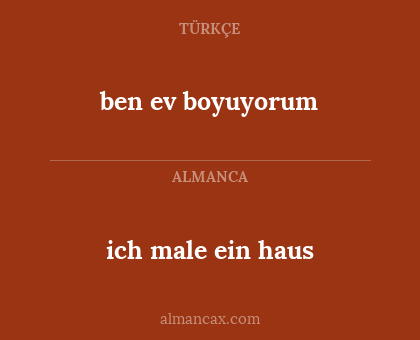 ich male ein haus - ben ev boyuyorum