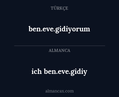 ich ben.eve.gidiy - ben.eve.gidiyorum