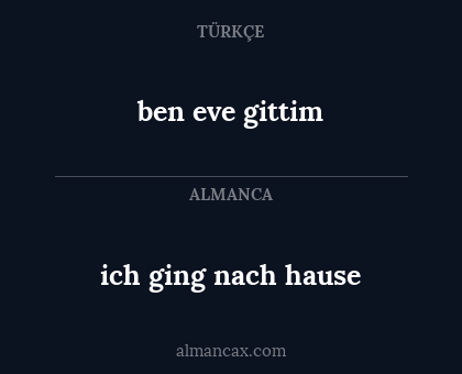 ich ging nach hause - ben eve gittim