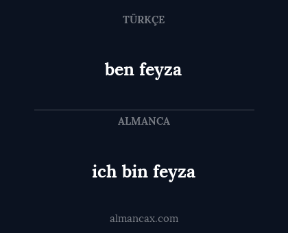 ben feyza - ich bin feyza