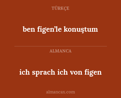 ich sprach ich von figen - ben figen’le konuştum