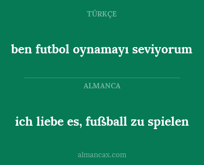 ben futbol oynamayı seviyorum - ich liebe es, fußball zu spielen