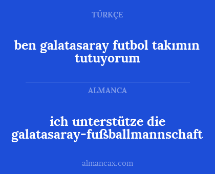 ben galatasaray futbol takımın tutuyorum - ich unterstütze die galatasaray-fußballmannschaft