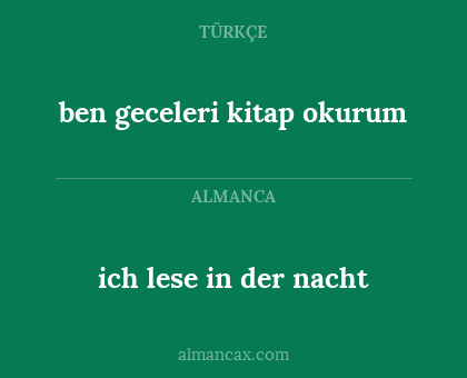 ich lese in der nacht - ben geceleri kitap okurum