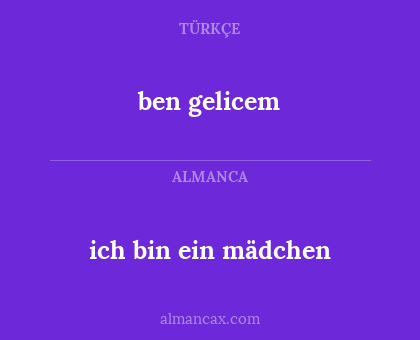 ich bin ein mädchen - ben gelicem