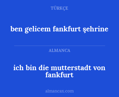 ben gelicem fankfurt şehrine - ich bin die mutterstadt von fankfurt