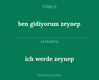 ben gidiyorum zeynep - ich werde zeynep