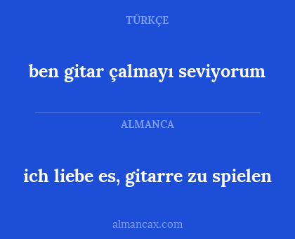 ben gitar çalmayı seviyorum - ich liebe es, gitarre zu spielen