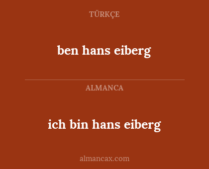 ich bin hans eiberg - ben hans eiberg