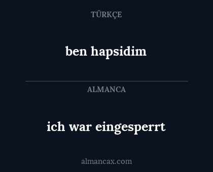 ich war eingesperrt - ben hapsidim