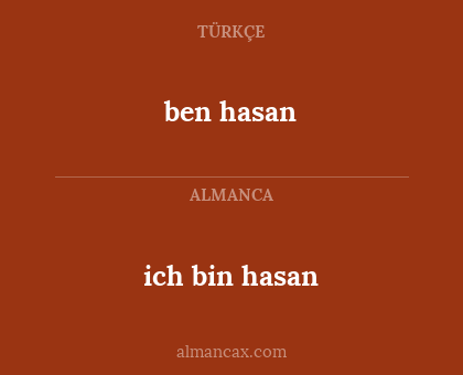 ich bin hasan - ben hasan