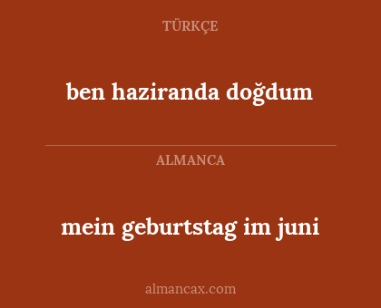 ben haziranda doğdum - mein geburtstag im juni