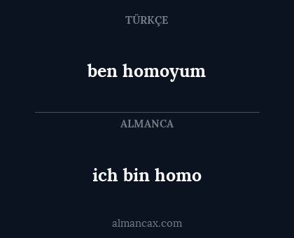 ich bin homo - ben homoyum