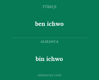 bin ichwo - ben ichwo