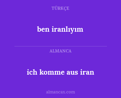 ben iranlıyım - ich komme aus iran