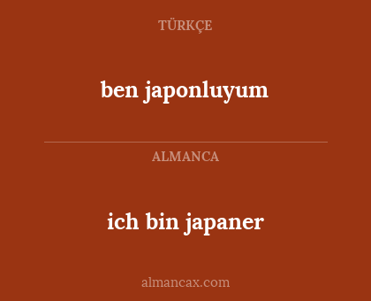 ich bin japaner - ben japonluyum
