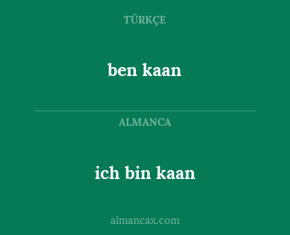 ben kaan - ich bin kaan