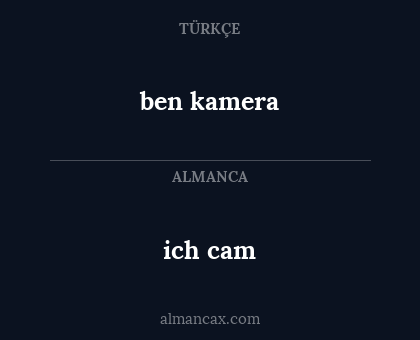 ben kamera - ich cam