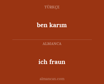 ben karım - ich fraun