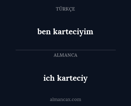 ben karteciyim - ich karteciy