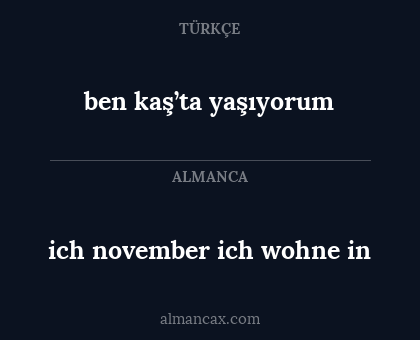 ben kaş’ta yaşıyorum - ich november ich wohne in
