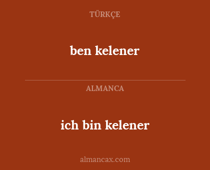 ben kelener - ich bin kelener