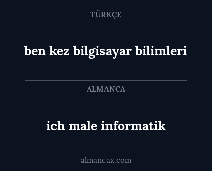 ben kez bilgisayar bilimleri - ich male informatik