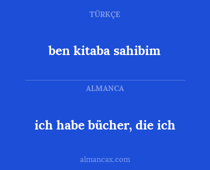 ben kitaba sahibim - ich habe bücher, die ich