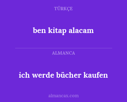 ich werde bücher kaufen - ben kitap alacam