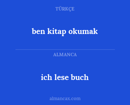 ich lese buch - ben kitap okumak
