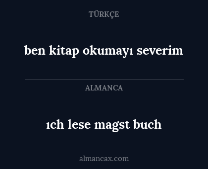 ıch lese magst buch - ben kitap okumayı severim