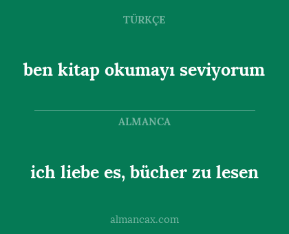 ich liebe es, bücher zu lesen - ben kitap okumayı seviyorum