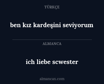ich liebe scwester - ben kız kardeşini seviyorum