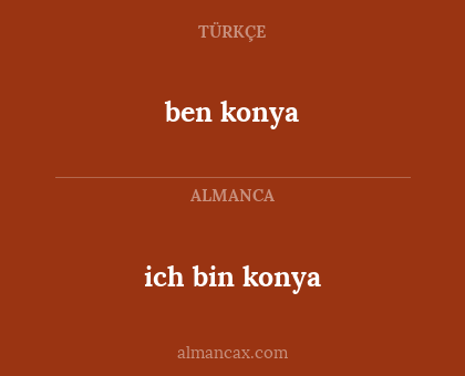 ben konya - ich bin konya